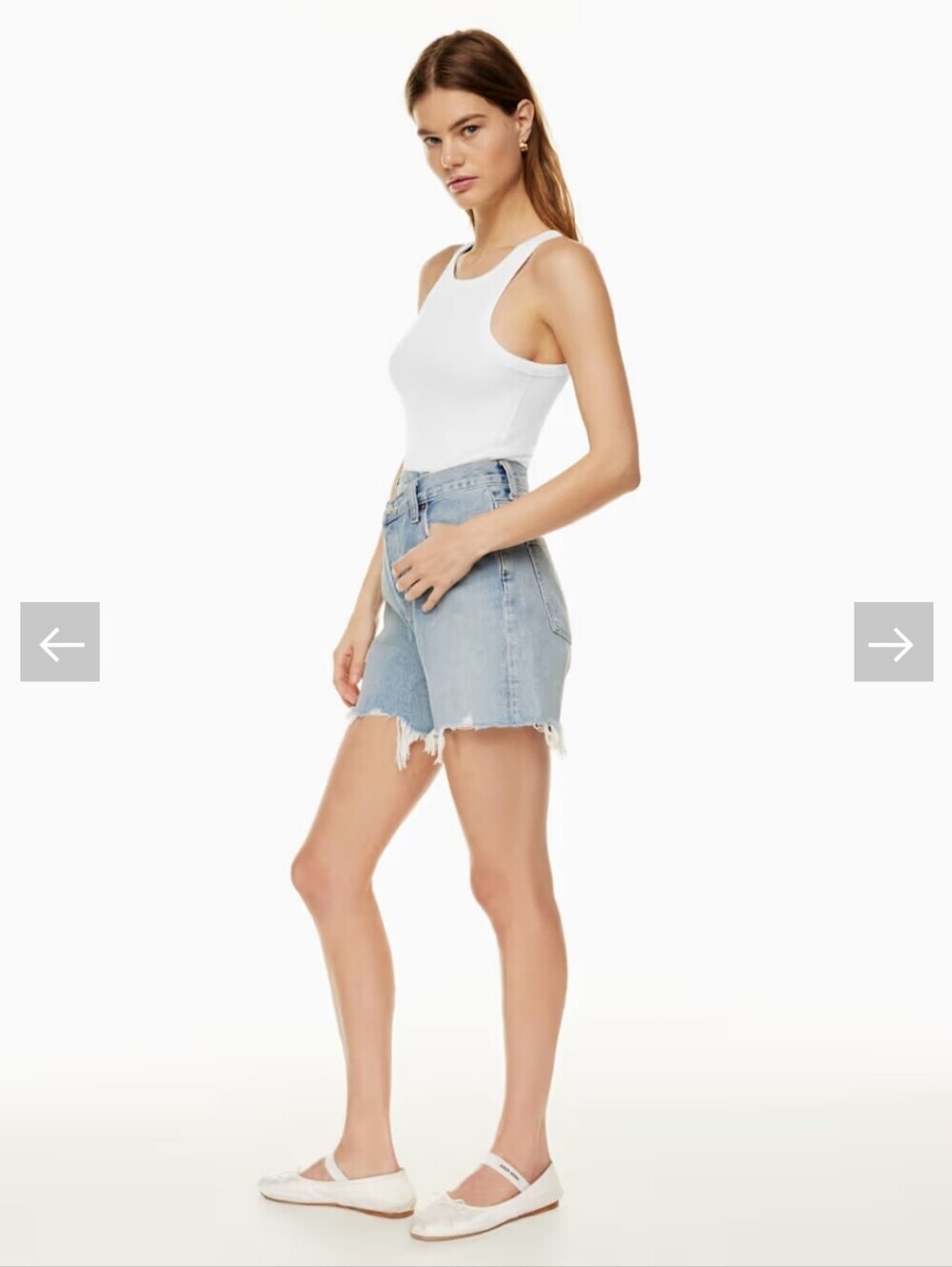 AGOLDE Criss Cross Jean Short, Size: 24 - Picture 6 of 9